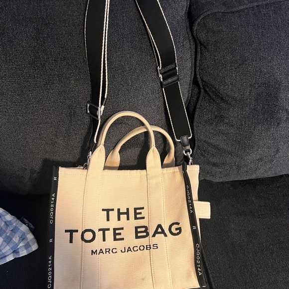 Marc Jacobs Black and Beige Tote Bag